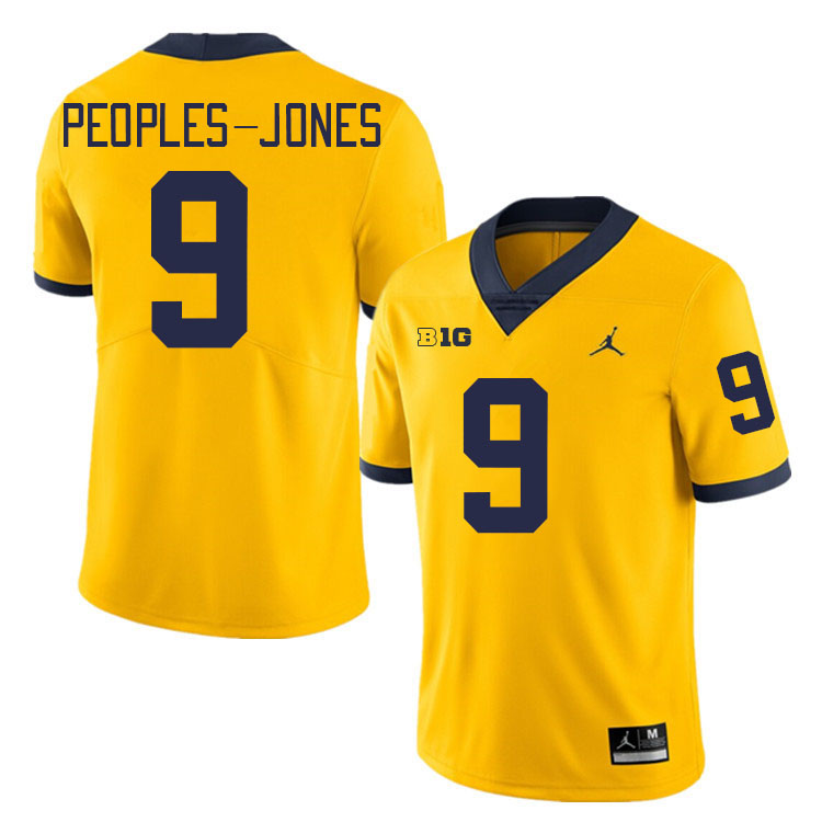 Donovan Peoples-Jones Michigan Jersey,Michigan Wolverines #9 Donovan Peoples-Jones Jersey Youth-Maize